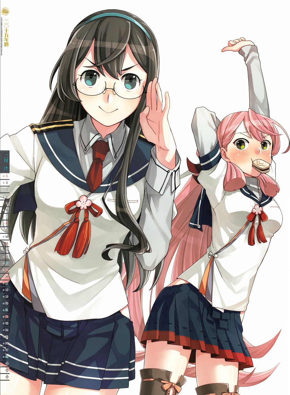 明石・大淀 描き下ろし超大判マイクロファイバータオル 「艦隊これく