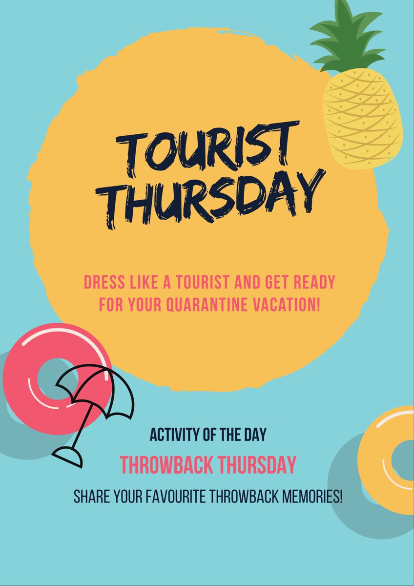 HNHKnightsLife's tweet photo. TOURIST THURSDAY! Let’s see your quarantine vacation outfits knights! Today is also throwback Thursday, so feel free to share any of your old high school memories! 👙☀️🥥🏄🏽‍♂️ https://t.co/ZxV0L2dRPV