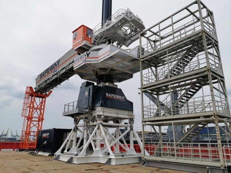 ELAOffshore's tweet photo. ELA Container Offshore supplied their ELA Stairway containers to Safeway to support their latest motion compensated gangway project to enable safe transfers of personnel. We wish them lots of success with their project.
 #Safeway #offshorewindenergy #offshorewind #offshore https://t.co/gwPwEqfLgT