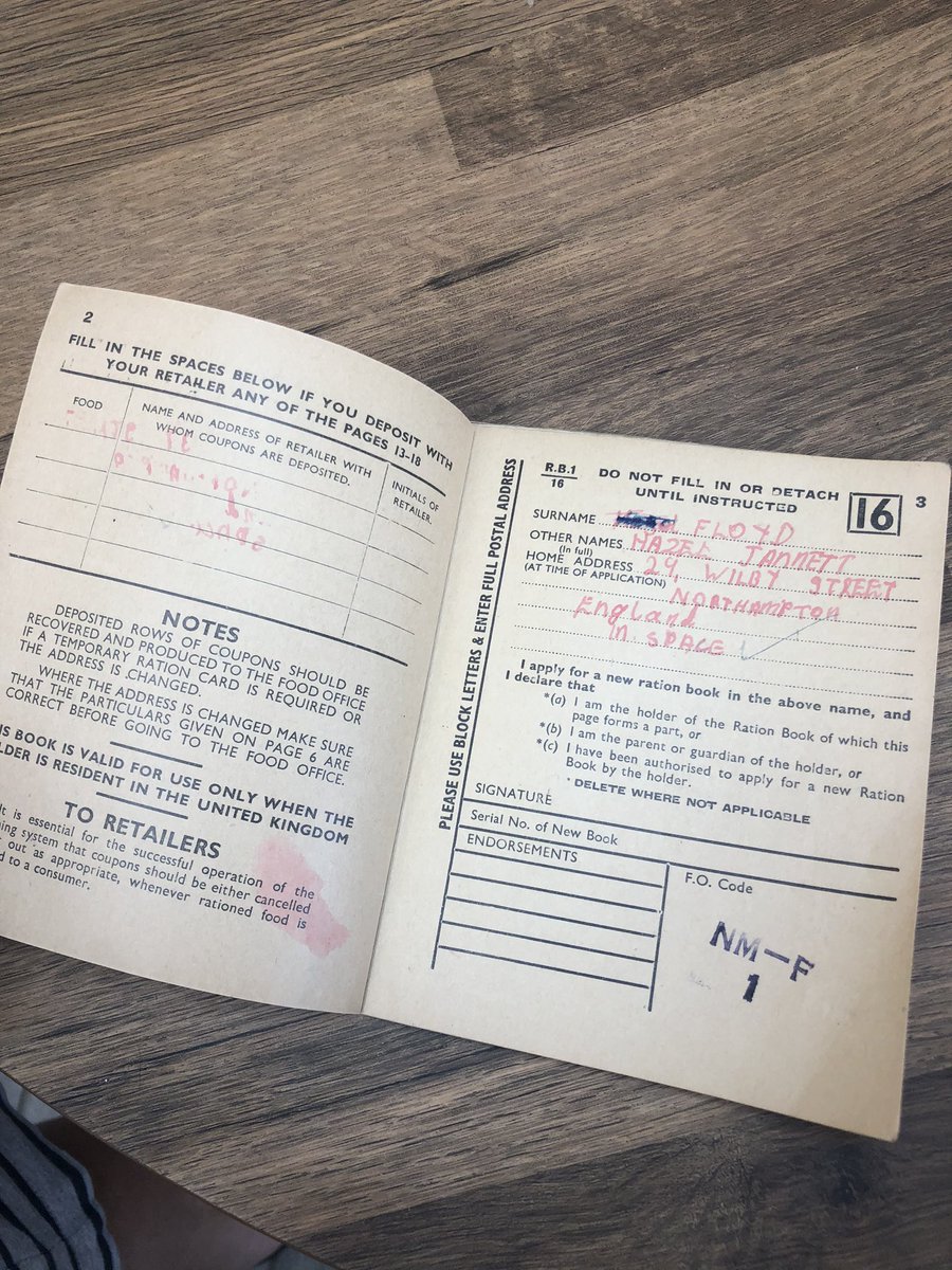 considine_nikki's tweet photo. @Year4StLukes1 Our neighbour allowed me to take some pics of her old ration book, thought it may be of some interest for this topic 😊 https://t.co/WUF7JPKDwE
