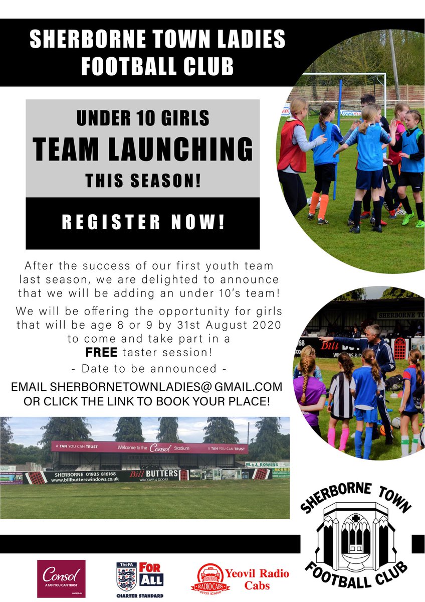 SherborneLFC's tweet photo. Calling all Under 10 Girls! We are expanding our youth setup and adding an Under 10’s team 🙌🏻 We hope to hold a free taster session as soon as we are able to, but for now you can register your details using the link below 👇🏼 #MiniZebras 🦓

https://t.co/TX6txobHe8 https://t.co/sODvFoNnKV