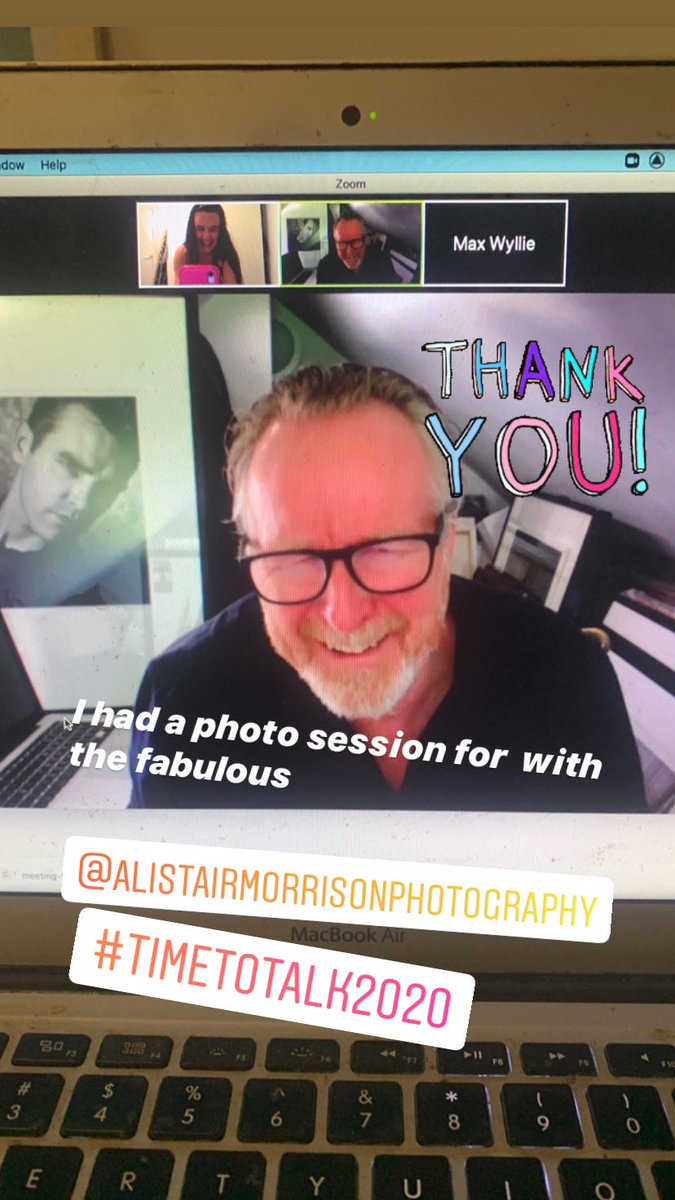 Anarosabutler's tweet photo. Get involved !!! #timetotalk2020 with the wonderful #alistairmorrison - famous photographer. He’s doing a free photo session over zoom . And a small (optional ) donation to a charity is all it takes ! https://t.co/iJB0nRg2i5
