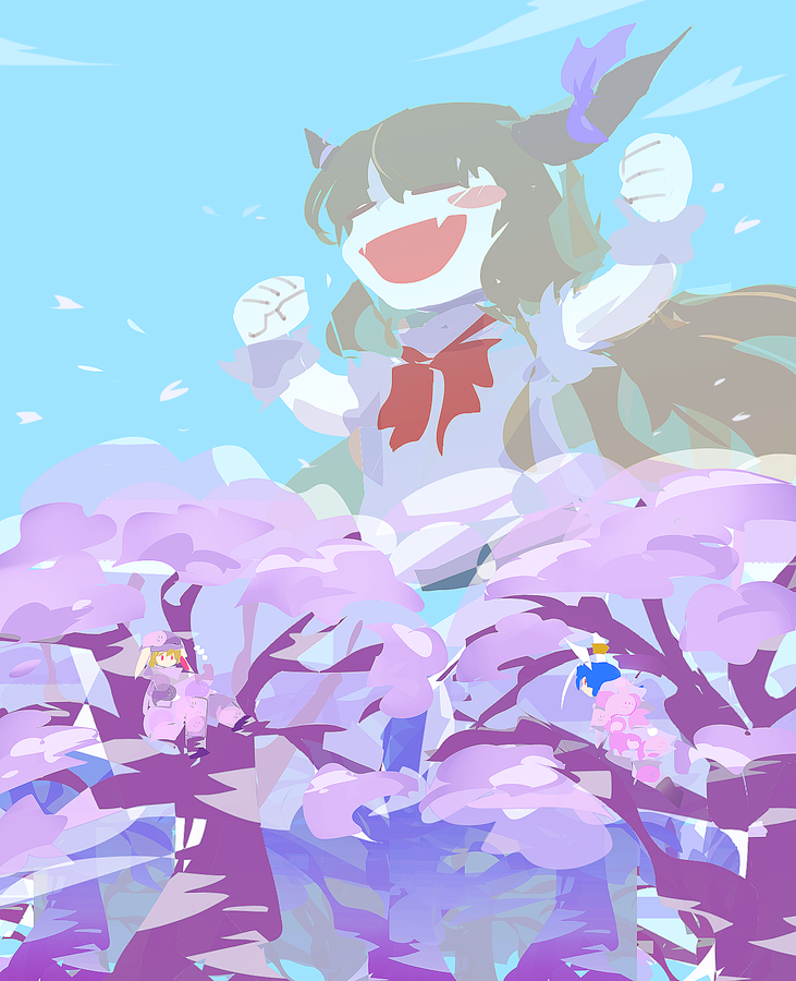 高麗野あうん 「コトシハ サクラ  カイタ 」|茶丸九のイラスト
