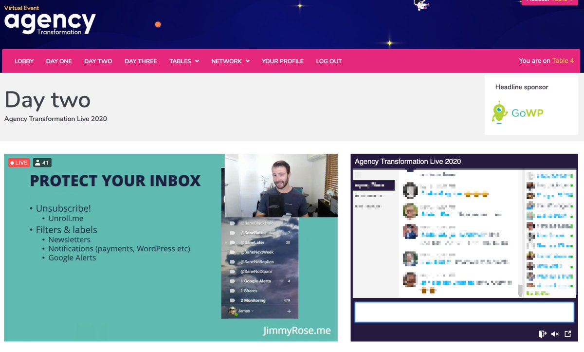 GoWPservices's tweet photo. @_jimmyrose, the automation wizard π§ββοΈ, is dropping some serious tips and tools about using automation to make your life so much easier. What's your inbox look like?
#ATLIVE2020 https://t.co/adTlKHaliw