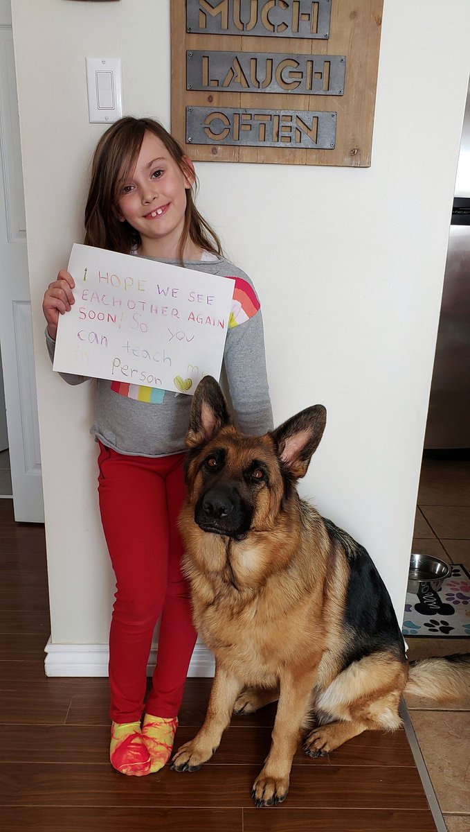 Emily_Mayhew7's tweet photo. @MrsRoche_Ber Izabella has a message for you and wants you to know that she misses you 😍 #CatholicEducationWeek #IgnitingHope https://t.co/bNrHfzNsao