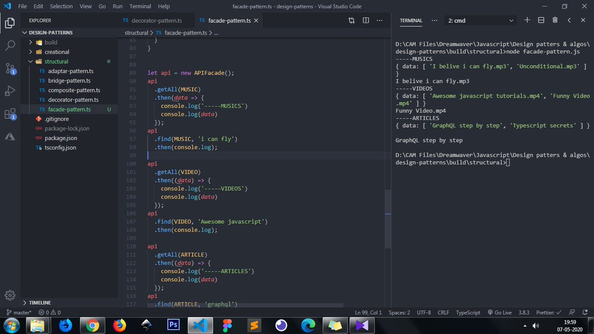 anuraghazru's tweet image. #DesignPatternsEveryday
Next Up! Facade Pattern.

Facade pattern provides a consistent and unified API for any complicated API/Subsystem, making it easier to use for the client.

It basically works as a bootstrapper where it abstracts away all the complicated setups.