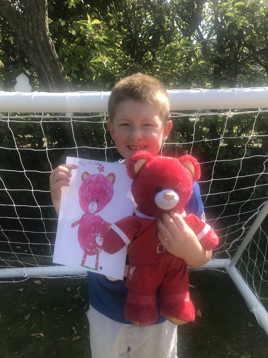 NDougs's tweet photo. @menstonprimary Thomas’s teddy Bobby (named after Firmino) makes him smile. He will be extra happy IF Liverpool win the league! https://t.co/EWjQ3eHnjO