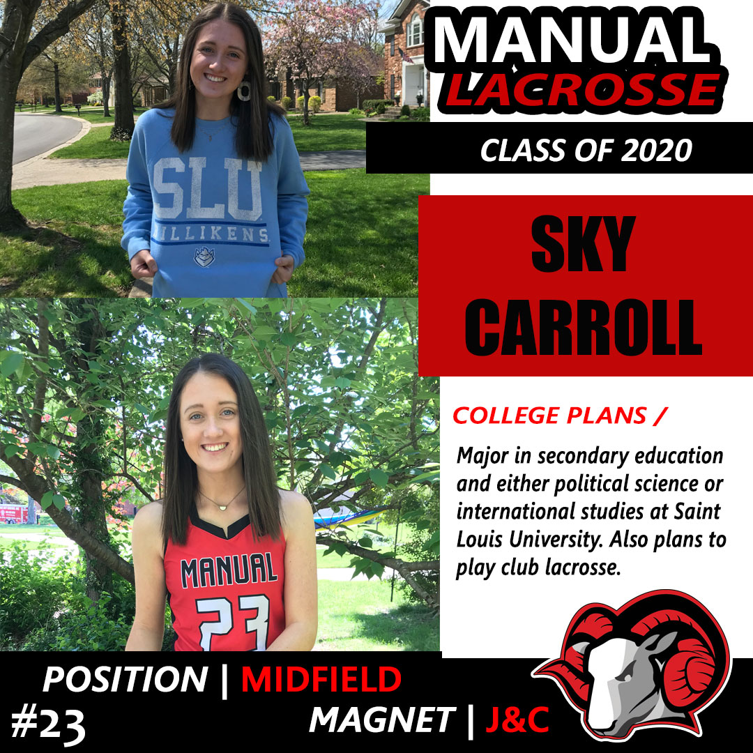 dmhslax's tweet photo. Next up in our Senior Spotlight is Sky Carroll. Congrats Sky and good luck at St. Louis University as a Presidential Scholar! WE WILL MISS YOU! #SeniorSpotlight #Classof2020 https://t.co/eRE8m55bso