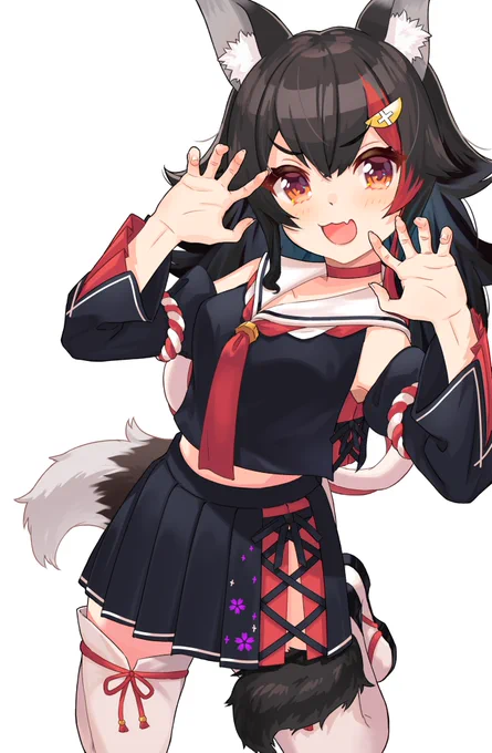 ミオちゃんの耳とかもさもさ髪とかおててすこ?
#みおーん絵 