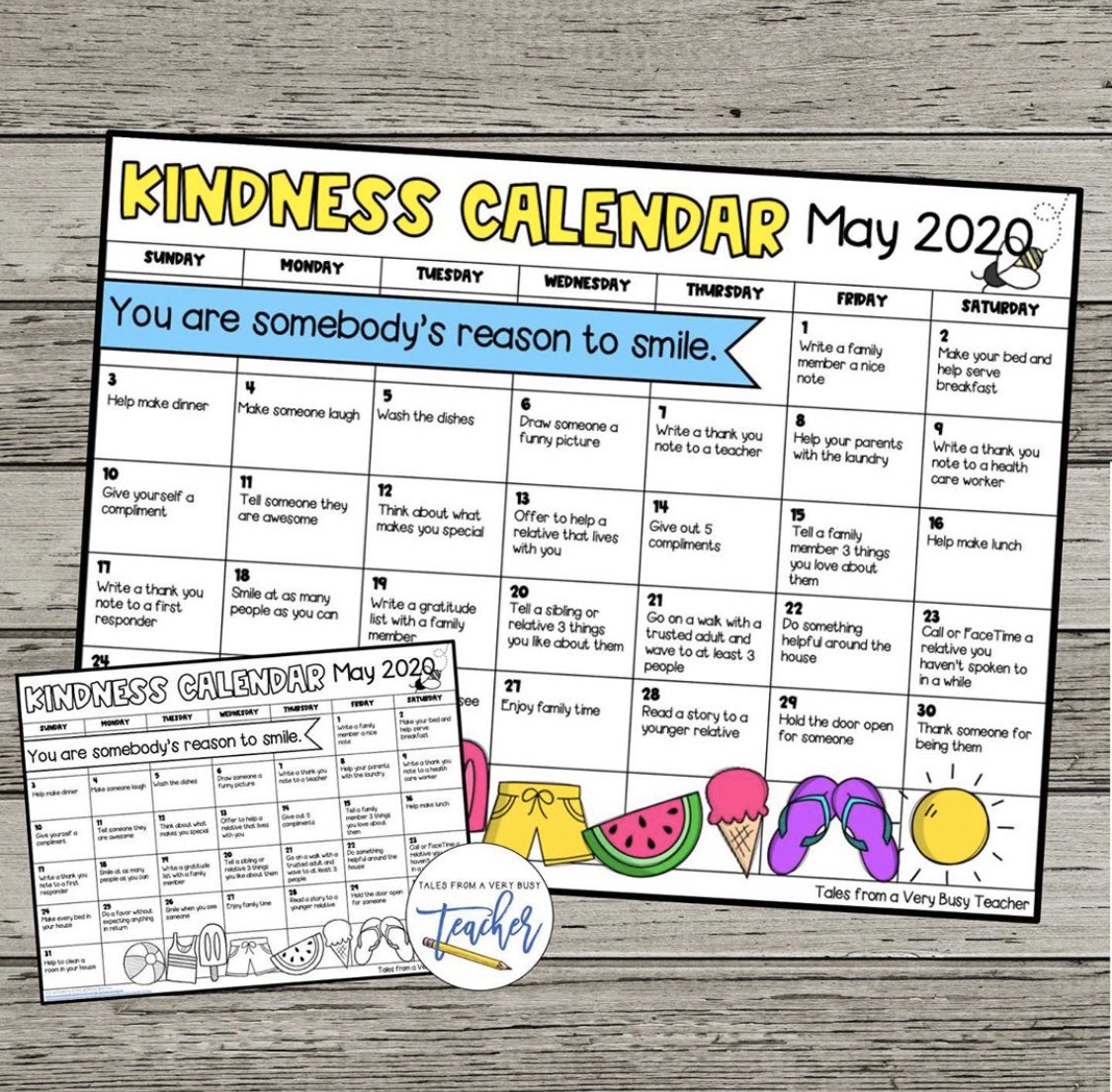 madi_tipper's tweet photo. Kindness calendars 💓 #homeschool style! A great idea to teach students ways we can be kind to ourselves &amp; our family/friends!🌟 #acuedu_p https://t.co/C3sopJRExz