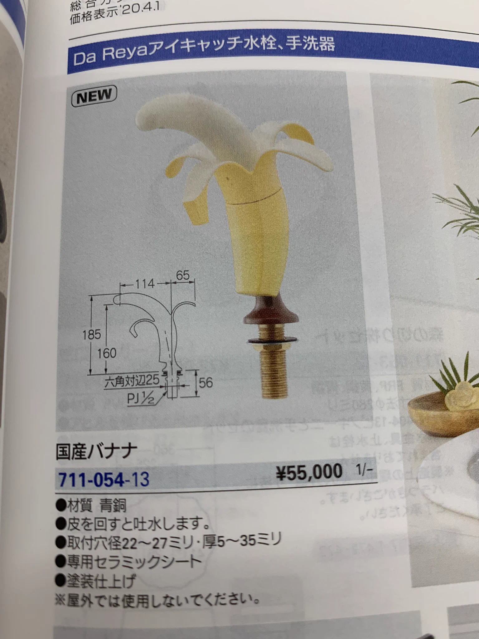 水道用品メーカーカクダイのカタログが毎年凄い！今年はバナナを持ってQueen風…
