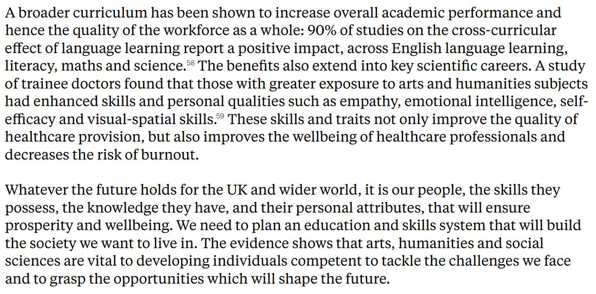 EpsomcMl's tweet photo. Fascinating report from @BritishAcademy_ showing the positive impact of language learning on all walks of life: "trainee doctors...with greater exposure to arts and humanities subjects had enhanced...empathy, emotional intelligence, self-efficacy and visual-spatial skills." https://t.co/ASnpm4APwP
