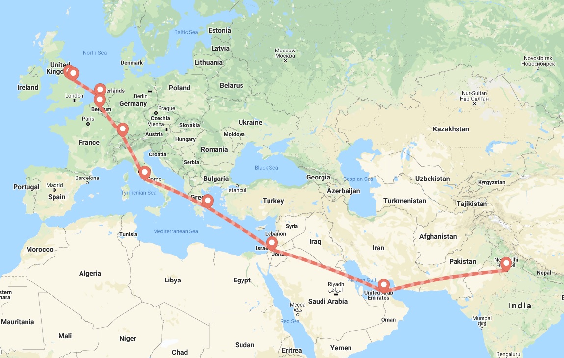 eboractrust's tweet photo. We've made it to India! In less than a week, collectively our Run Around the World has now taken us 8,338km through Europe and Dubai and now we're in New Delhi. See our website for more – and keep running! https://t.co/Ktvp9hd6a1 @yorkpress @hulllive https://t.co/hfDDh298t9