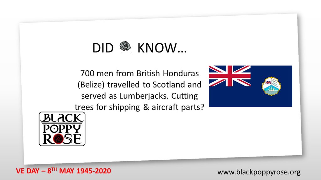 Blackpoppyrose's tweet photo. Can you share anymore information on British Honduras  - Belize’s contributions to WWII ? 

Share in the comments

#VEDay #VEDay75 #WWII #BlackPoppyRose
#WeWillRemember #YIWAE #Poppy #BlackPoppy #Commonwealth #BritishEmpire #RAF #ATS #RWAFF #KAR #britishhonduras #Belize https://t.co/lqsprrSl4d