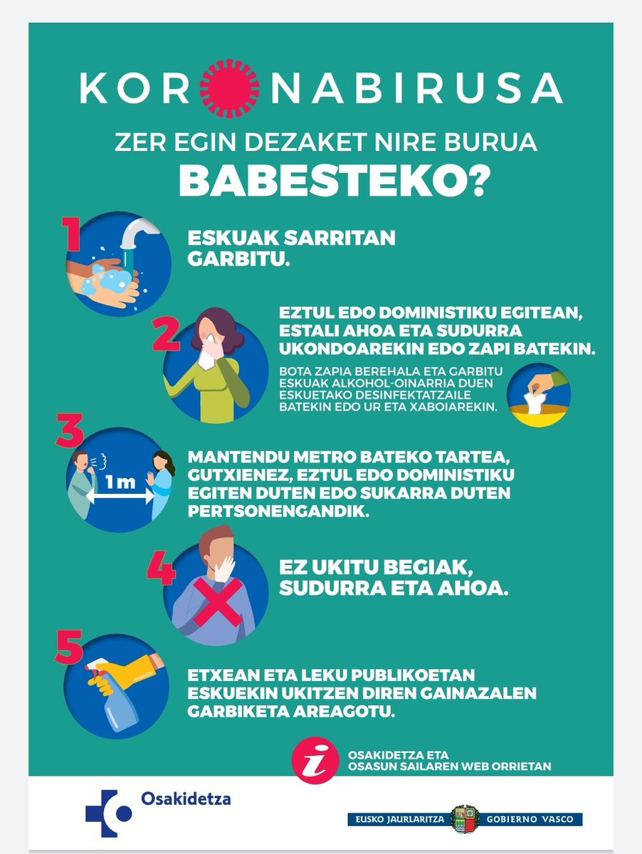 No podemos olvidar que el virus sigue ahí.

Realiza la #desescalada con ética y responsabilidad.

#errenteria #noskiliburudenda #osakidetza #yomequedoencasa #etxeangaude #todoirabien