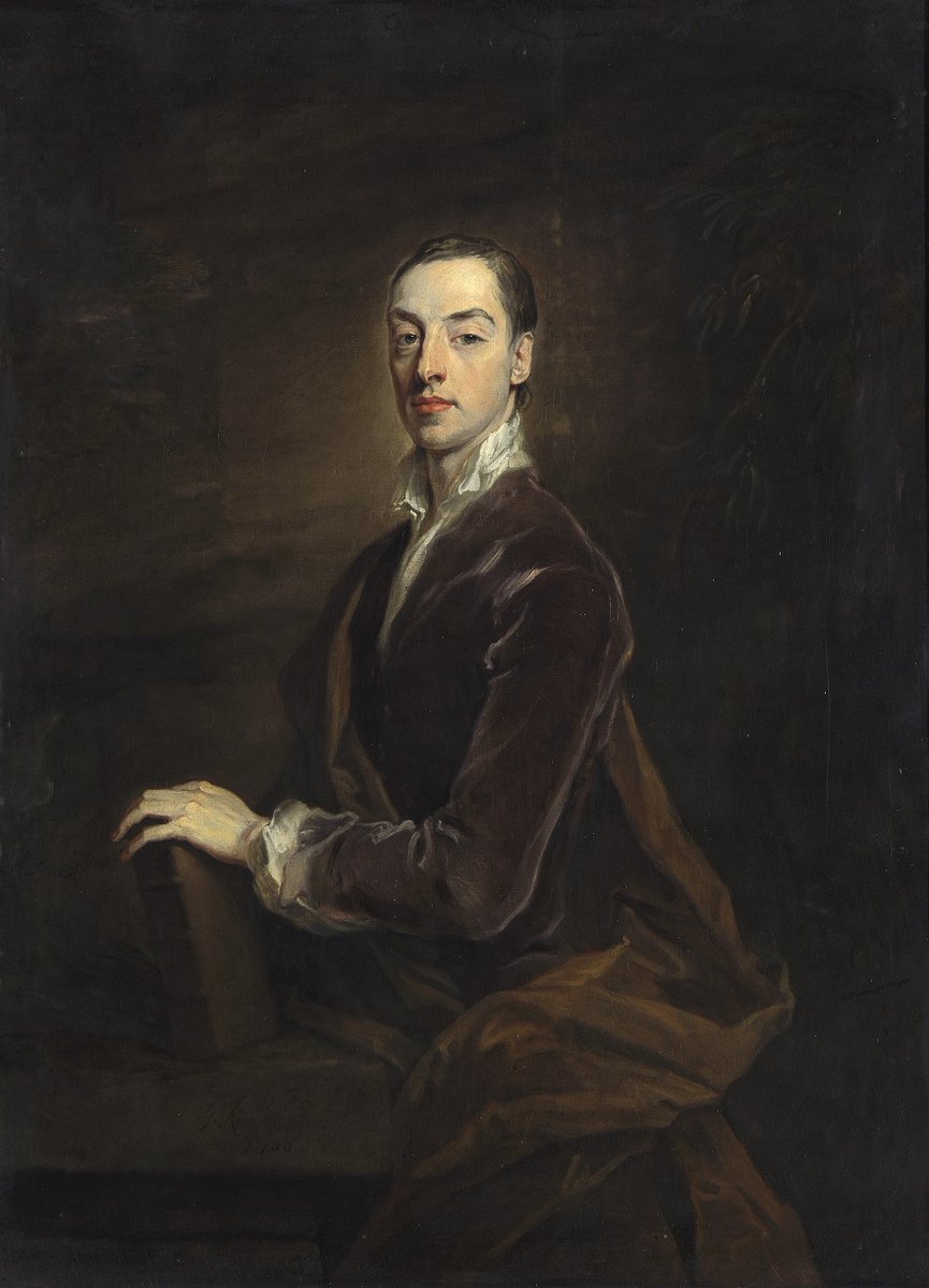 TrinCollCam's tweet photo. Mystery of how #GodfreyKneller portrait of poet #MatthewPrior alumnus @stjohnscam ended up @TrinCollCam in 1908 is solved: https://t.co/BIHUpgZbwU It was recently loaned @Tate for #BritishBaroque exhibition which closed early due to #coronavirus @FitzMuseum_UK https://t.co/wtJ2FFJdLP