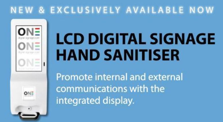 New products available, the LCD digital signage hand sanitiser.  2 birds with one stone, your corporate signage and your hand disinfectant. Floor standing or wall-mounted options. For more details contact the SPOR AV team on info@sporav.co.uk