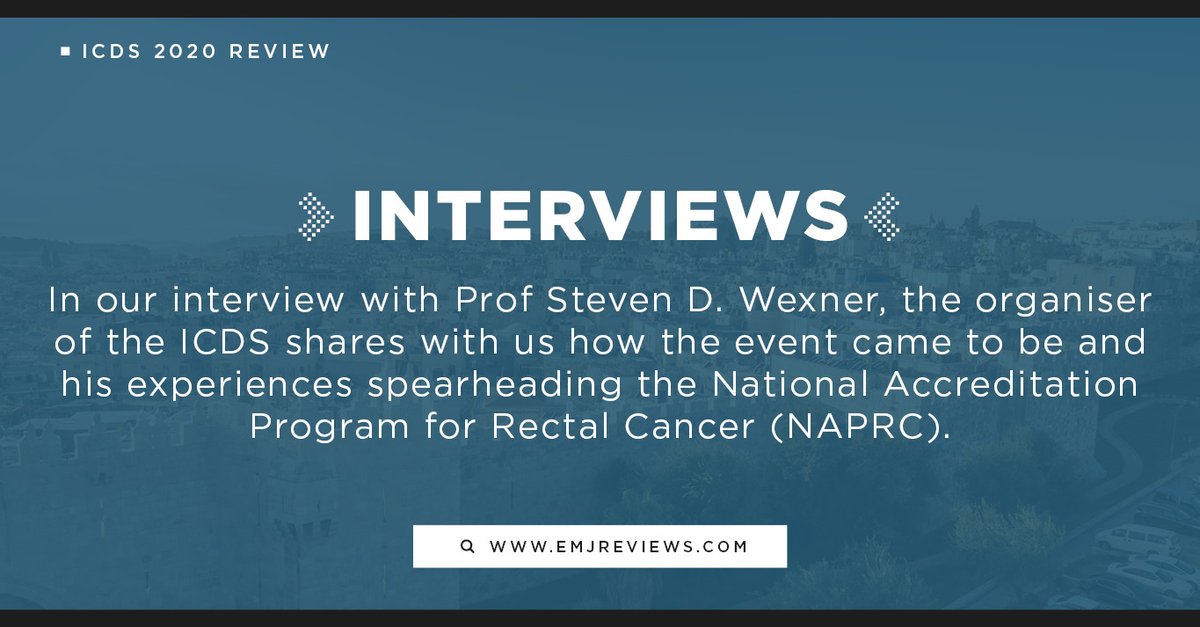 WHAT THE EXPERTS HAVE TO SAY: In our interview with <a href="/SWexner/">Steven D Wexner MD, PhD</a>, the organiser of the ICDS shares with us how the event came to be and his experiences spearheading the National Accreditation Program for Rectal Cancer (NAPRC). emjreviews.com/therapeutic-ar…