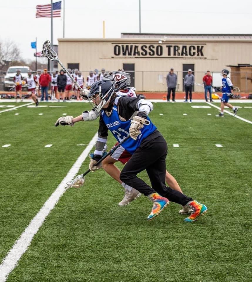 Today’s Senior we would like to honor is #21 Jabrey Stone. Jabrey is the son of Jayme Bledsoe and Brandon Stone. He will be attending the UCO in the fall. His favorite memory of lacrosse is The Lone Star Shootout. Although he wasn’t able to play, he was there supporting his team.