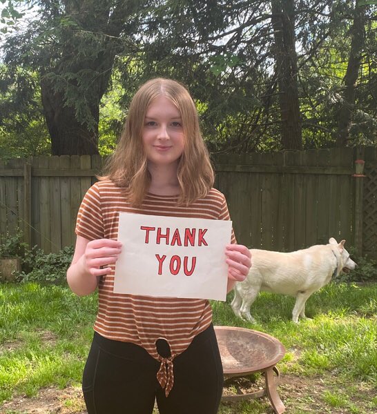 Jaden wants to send a big THANK YOU to her teachers! 🤍