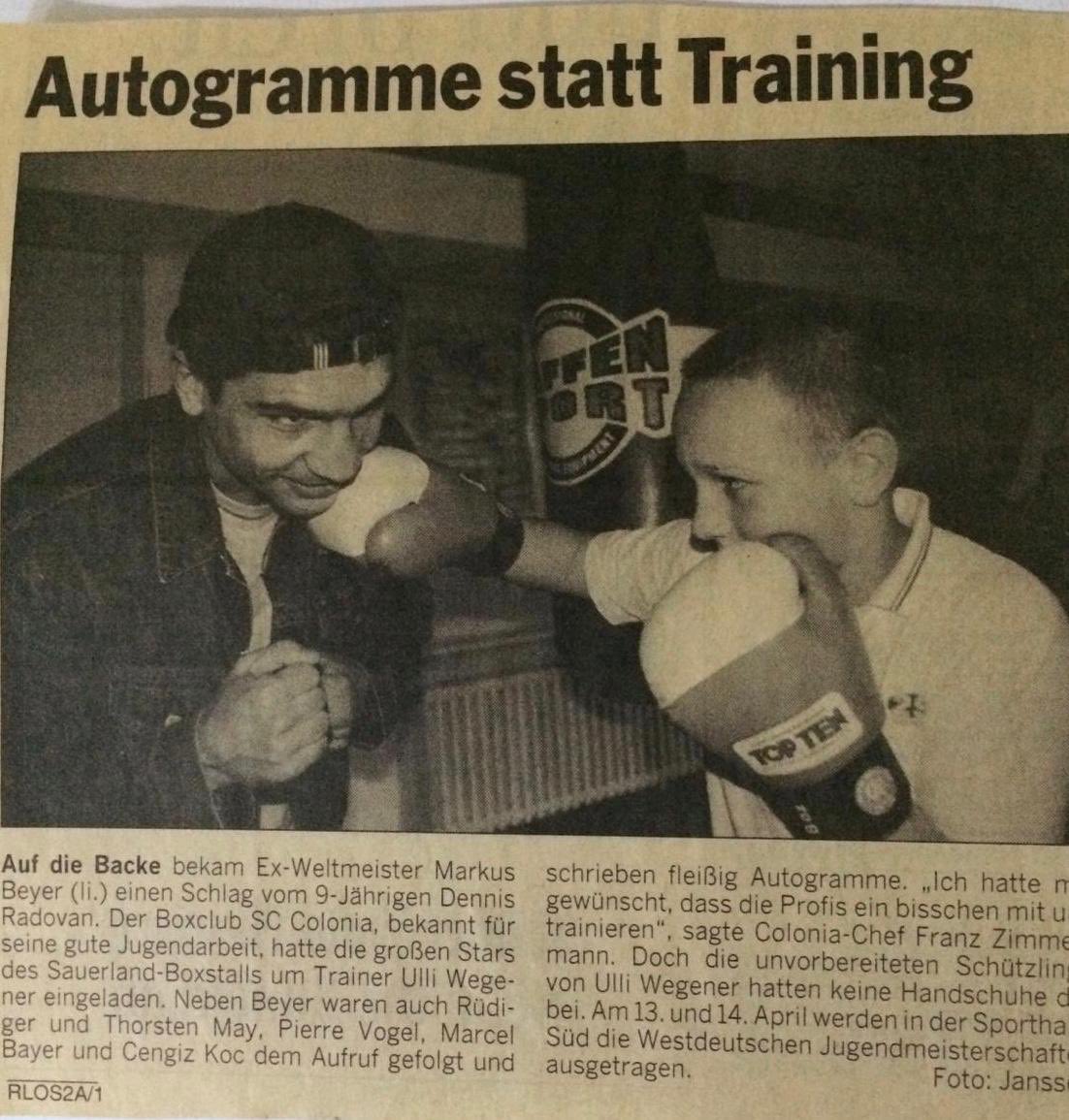 WassermanBoxing's tweet photo. 9-year-old @DenisRadovan with Markus Beyer when the Team Sauerland Pro's visited Denis' gym in Cologne #TBT

⚫️ #TeamSauerland ⚫️ https://t.co/ikAMusYku4