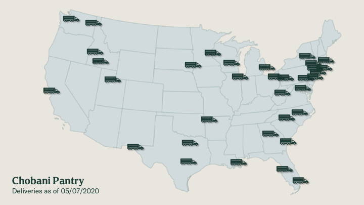 hamdiulukaya's tweet photo. 30 trucks &amp; 3 million cups so far to communities across the country.. if you know a neighborhood in need, please reply &amp; we’ll try our best to add to routes https://t.co/Sy70osHd6T