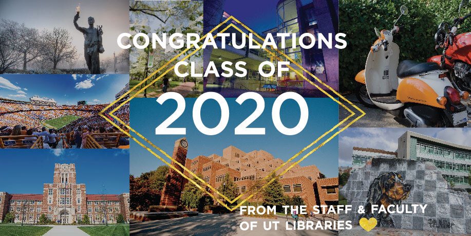 utklibrarian's tweet image. On behalf of the entire faculty and staff @UTKLibraries, congratulations to the class of 2020! #UTGrad2020 #GoVols