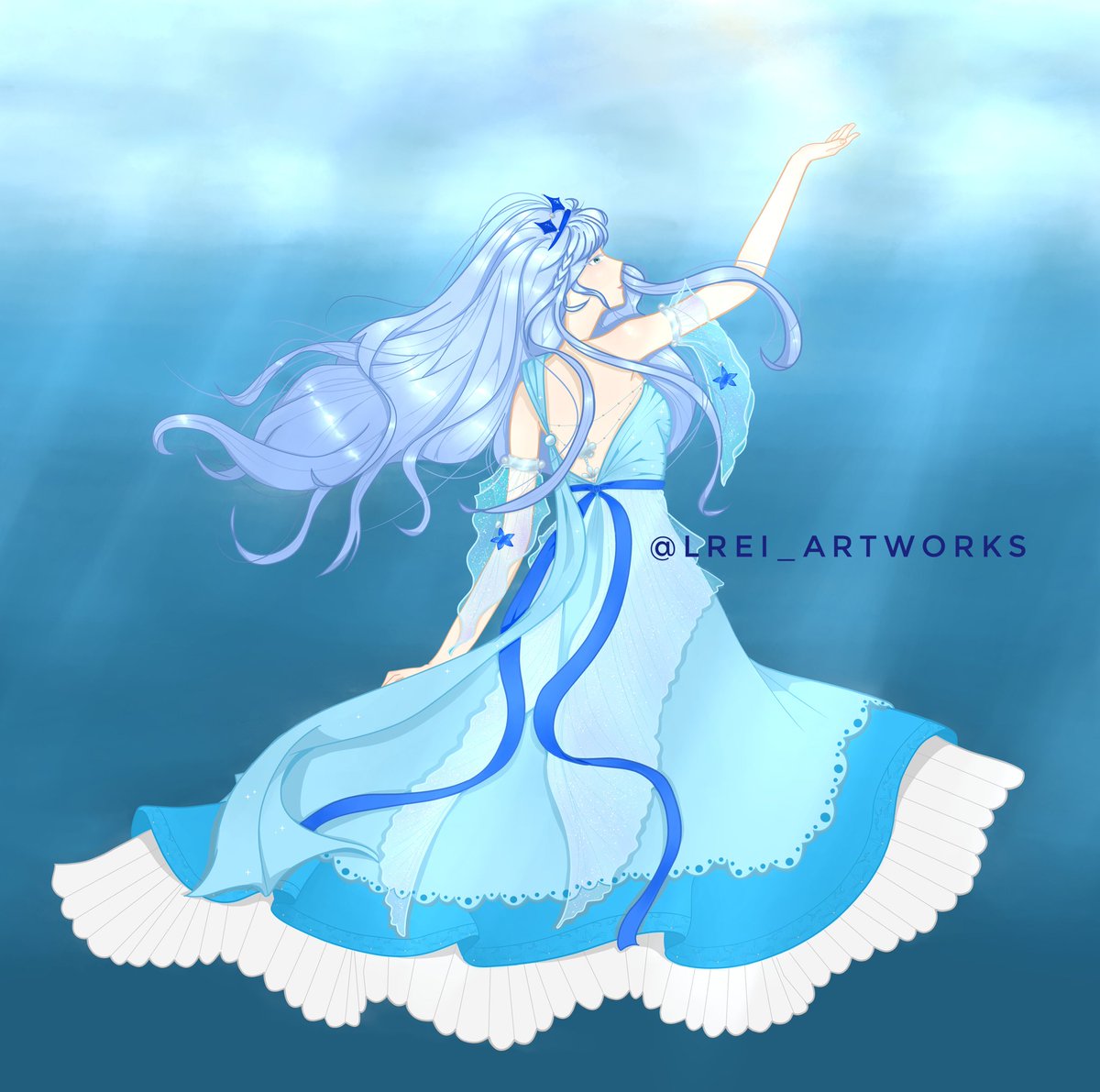 JY_Eey's tweet photo. [New OC]  Lady of the Lake 💙 Goddess Series
.
❌ Please do not copy or repost my works without permission! Thank you! 
#leticiarei #lrei_artworks #digitalart #digitalillustration #digitaldrawinf #animeart #animedrawings #drawings #clipstudiopaint #csp #originalcharacter #oc https://t.co/02SDa493ZX