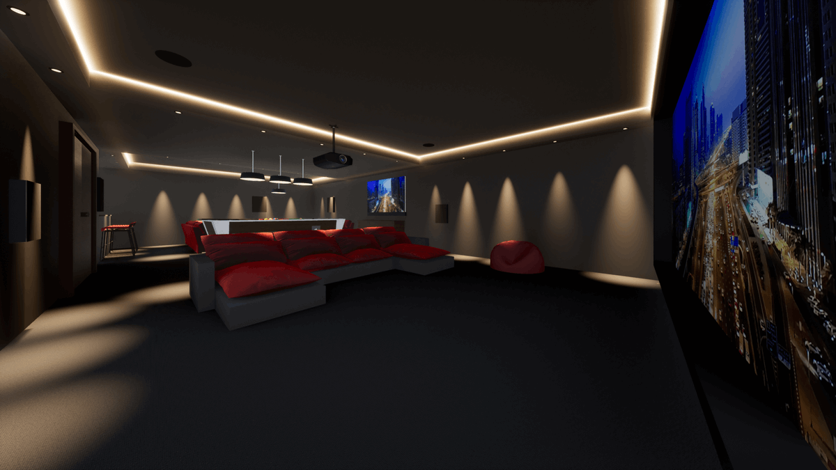 Custom_Controls's tweet photo. Another Home Cinema Design!

This Games Room includes a huge Home Entertainment system for a basement in Cheshire, UK.

A full @ArtcousticUK cinema system with additional audio zones for the pool table and seating!

Video to follow...

#HomeCinema #Cheshire https://t.co/0sq4LBlKUC