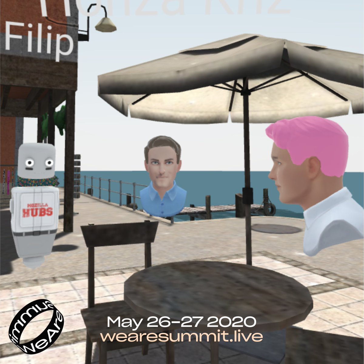 WeAre_Startups's tweet photo. The best thing about a 3D VR event in @MozillaHubs? 
When everyone is equally low-poly, you'd have to try really, really hard to show up overdressed or underdressed. Looking forward to seeing your outfit 🔜 https://t.co/0bcFGxUqWl #wearesummit https://t.co/3ATyjdUQVT