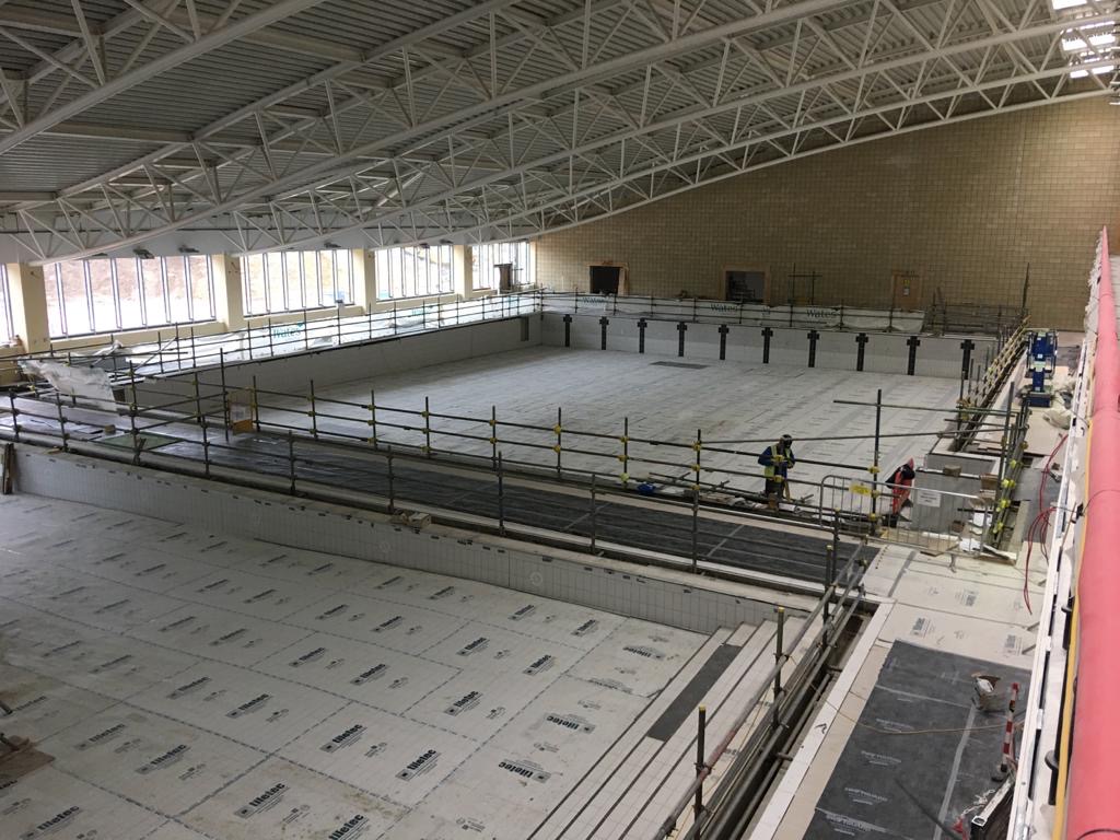 TiletecGroup's tweet image. Works are coming along nicely at Braywick Leisure Centre for @WatesGroup. Wates have implemented the Government guidelines for operating procedures within the construction industry, allowing us to continue to work in a safe way that observes social distancing guidelines.