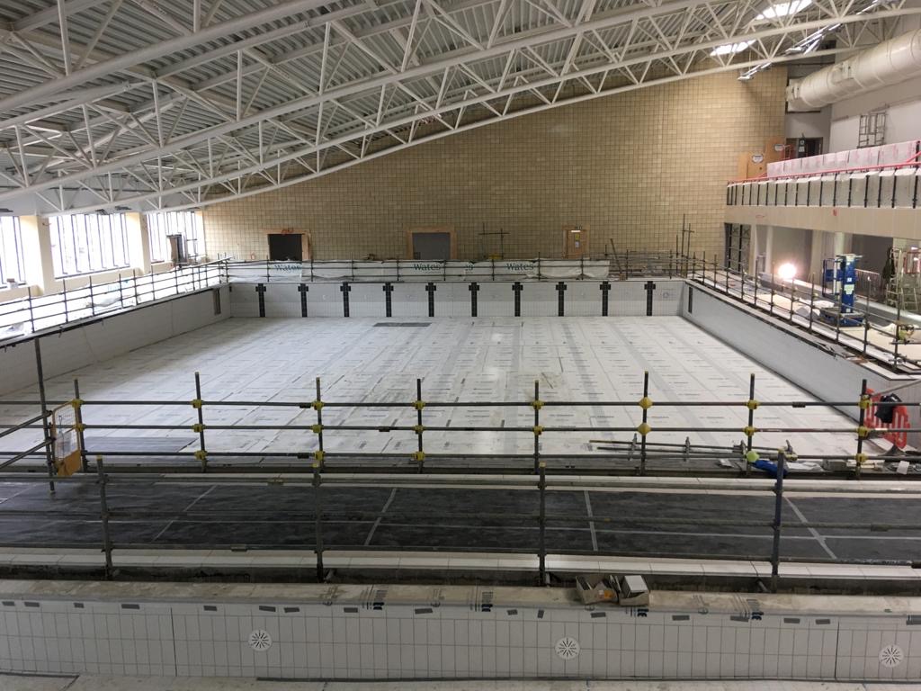 TiletecGroup's tweet image. Works are coming along nicely at Braywick Leisure Centre for @WatesGroup. Wates have implemented the Government guidelines for operating procedures within the construction industry, allowing us to continue to work in a safe way that observes social distancing guidelines.