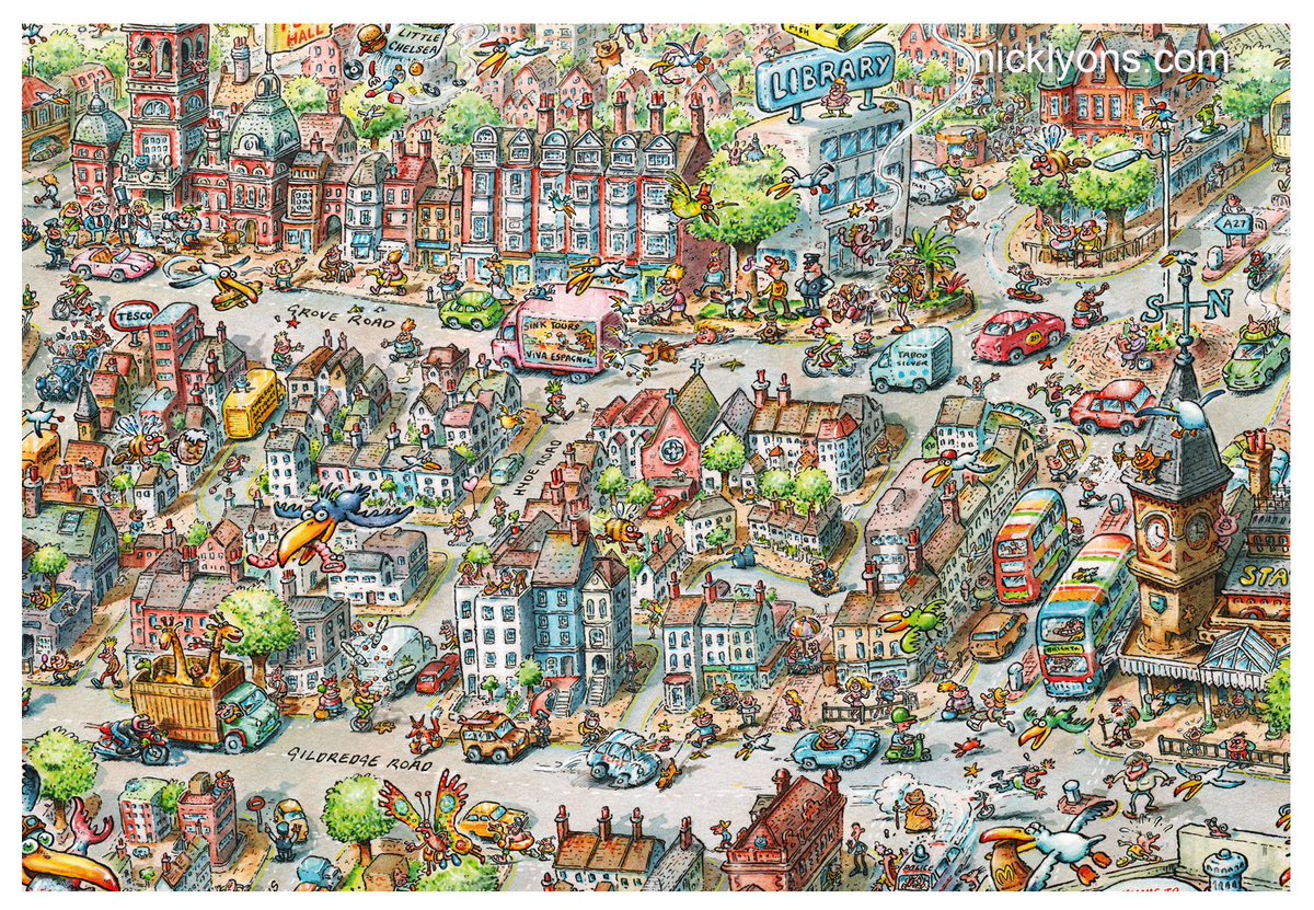 nicklyonsart's tweet image. Life in a town where I currently live - before lockdown

#cartoonmap #cartoon #lockdown #littlechelsea #eastbourne
