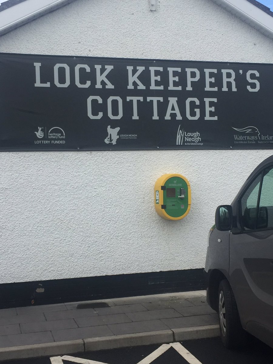 Another defibrillator fitted today at Lock keepers cottage #Toome <a href="/tidal_toome/">Tidal Toome</a> <a href="/LoveLoughNeagh/">Lough Neagh</a> @waterwaysirelan