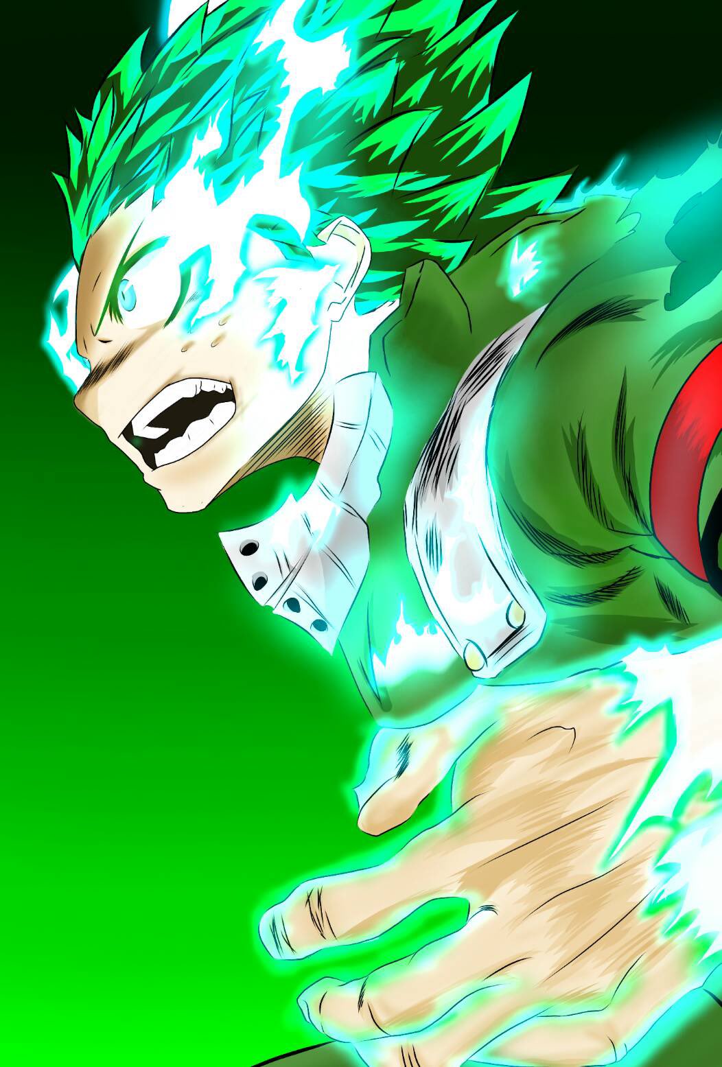 クロp ワンフォーオール100 描いてみたw 色塗り頑張ろ デク ヒロアカ イラスト