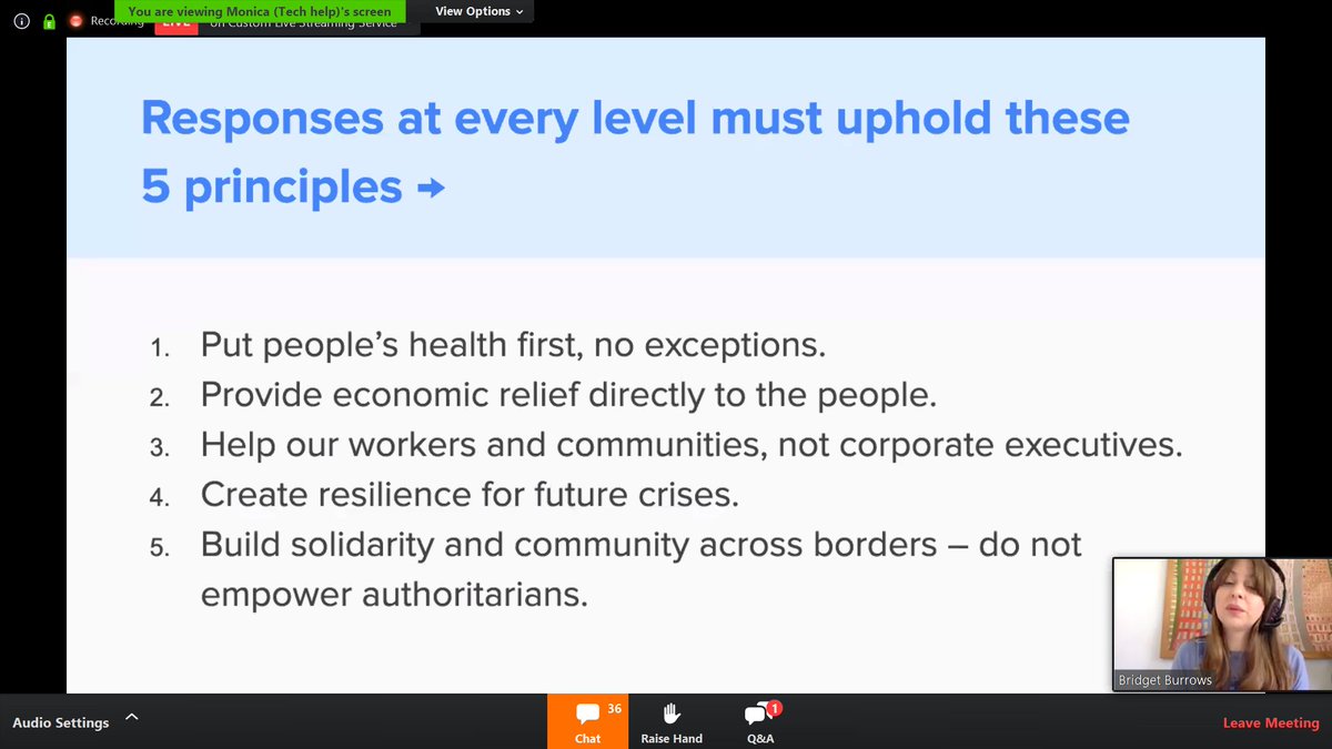 LeanToCollabs's tweet photo. So much work to do for a #JustRecovery. @350 provides 5 principles for the world. They are also explicitly connecting #covid19 and #climatechange and #wellbeing. #interconnection #collaboration #oneworld #crisitunity https://t.co/s21hCJQkMP