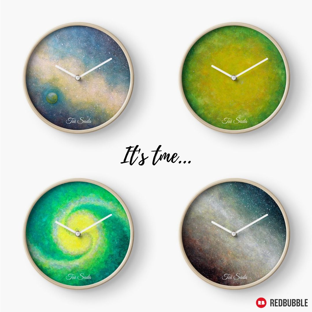 TuiSada8's tweet photo. 𝙸𝚝'𝚜 𝚝𝚒𝚖𝚎!  𝚃𝚒𝚌𝚔-𝚝𝚘𝚌𝚔 🕘
Check them all here: https://t.co/WiLViCwrPZ 😘😍🥳

#tuisada #tuisadashop #findyourclock #findyourthing #nebula #universe #spaceart #galaxy #astronomy #stars #outerspace #redbubble #independentartist  #watercolors #clock #homedecor https://t.co/cQw6FZ9Gg8