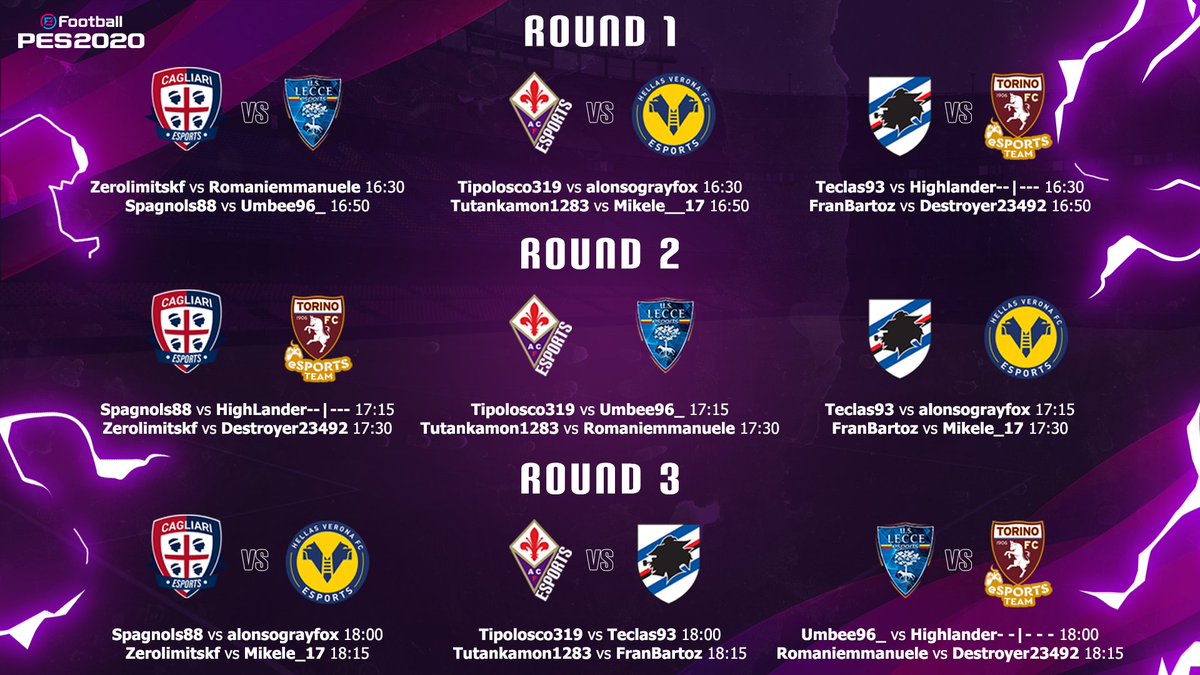sampdoria's tweet photo. 🏆 #EverybodyPlaysHome

⏰ 16.30

📺 Live su ➡️ https://t.co/vPc11ghs7Z 

💿 #PES2020

🎮@teclas93 &amp; #FranBartoz

👕 #Sampdoria
Round 1 🆚 @TorinoFC_1906 
Round 2 🆚 @HellasVeronaFC 
Round 3 🆚 @acffiorentina https://t.co/xUFZBcSOmJ
