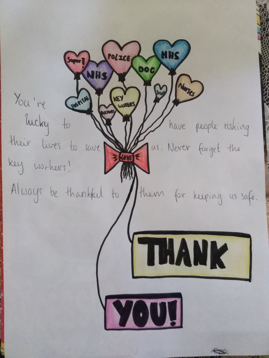 SBonnellSchool's tweet photo. Our amazing Year 9 Students say #ThankKeyWorkers for all the amazing support you are giving us during this time @NewhamCitizens and @TELCOcitizens #LivingWage4KeyWorkers #SBonnellYear9 #SBonnellBeNice https://t.co/PjdEthnVC6