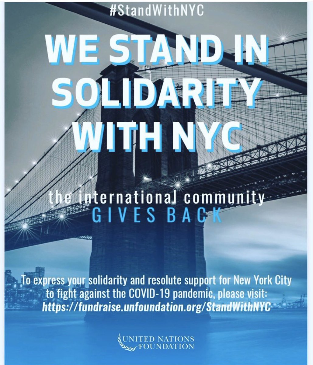 KatalinBogyay's tweet photo. New York is the epicenter of @V2019N in the US, our Big Apple is broke, in need, streets are empty, people are dying. @nyuniversity Coronavirus vaccine is tested right now. The international community is worried and helps the great host city ! #StandWithNYC https://t.co/aElspGTqYJ