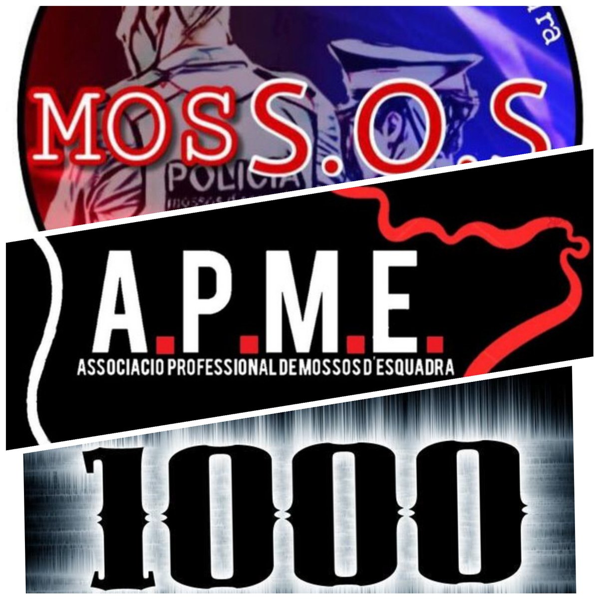El moviment mosSOS esdevingut APME, estem de celebració..🥂👏👮🏻‍♀️👮🏻‍♂️.
Ja som més de 1000 socis!!
Us VOLEM AGRAÏR la confiança...!!!☺️
Us imagineu triplicar aquesta xifra? Porteu 3 companys i ENS FAREM ESCOLTAR🗣.
Ànims a tots i bon servei companys/es...!!!!!!