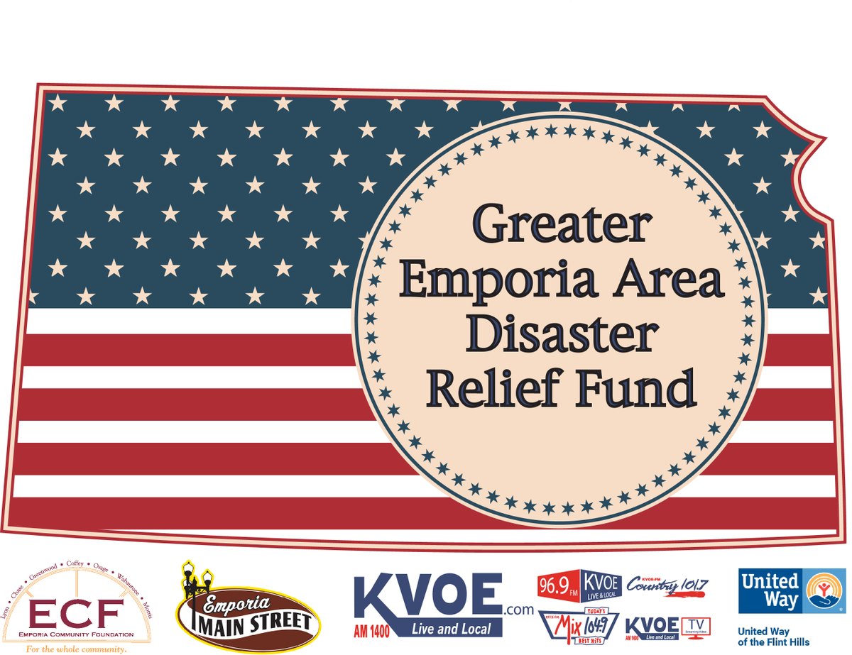 KVOEAM1400's tweet photo. CORONAVIRUS: Greater Emporia Area Disaster Relief Fund grants almost $17,000 to nonprofits, businesses https://t.co/d31oNy4qeM #KVOENews #coronavirus https://t.co/vjH1b3pfsj