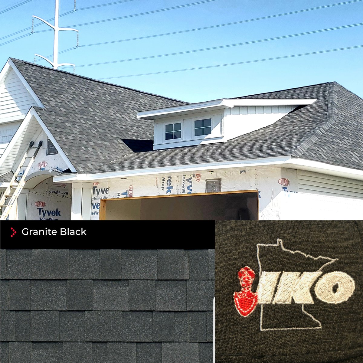 IowaIKORoofing's tweet photo. Take a look at this beautiful Granite Black #IKO #Dynasty roof in Cottage Grove, Minnesota. Installed by the amazing people at Custom One Homes. #roofingelevated #shingles #roofers #roofingcontractors #roofing #ikoadvantage #armourzone https://t.co/Lu9T4SAnPX