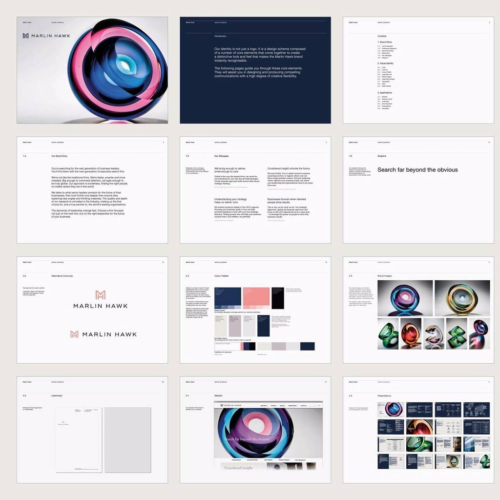 EgelnickStudio's tweet photo. Brand guidelines from our recent brand refresh of global executive search firm Marlin Hawk.Brand guidelines from our recent brand refresh of global executive search firm Marlin Hawk. https://t.co/KKDWqR0Ttq