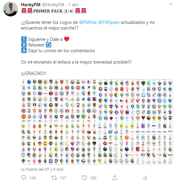 HorkyFM's tweet photo. ‼️ ‼️ 𝗔𝗨𝗡 𝗘𝗦𝗧𝗔𝗦 𝗔 𝗧𝗜𝗘𝗠𝗣𝗢‼️ ‼️

Si no tienes o no te llegó el Excel de Seguimiento de Plantilla o alguno de los Packs para @FMSite @FMSpain que subí hace unos días, ya sabes...

1⃣ Sígueme y Dale a ❤️
2⃣ Retweet 🔄
3⃣ Deja tu correo en los comentarios

@HorkyFM https://t.co/FQd80mVMkx