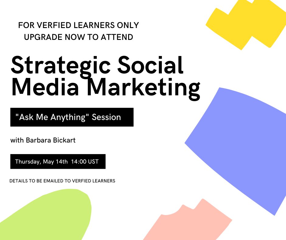 utterdeb's tweet image. Verified learners - join us for this seminar #qstsmm#edx ##mooc#elearning#onlinelearning