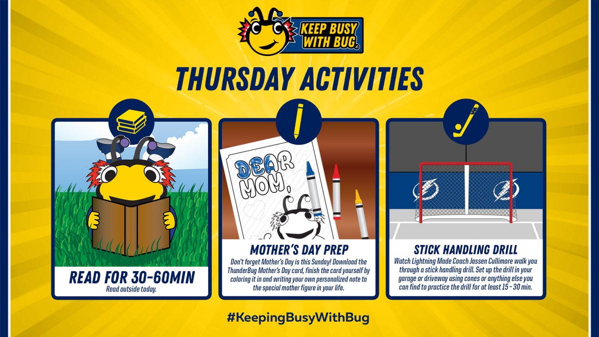 ThunderBugTBL's tweet photo. While you're #KeepingBusyWithBug today, don't forget to start working on your Mother's Day Card!!! >:)

https://t.co/MoXJx0UpbM https://t.co/tY4REsQXNO