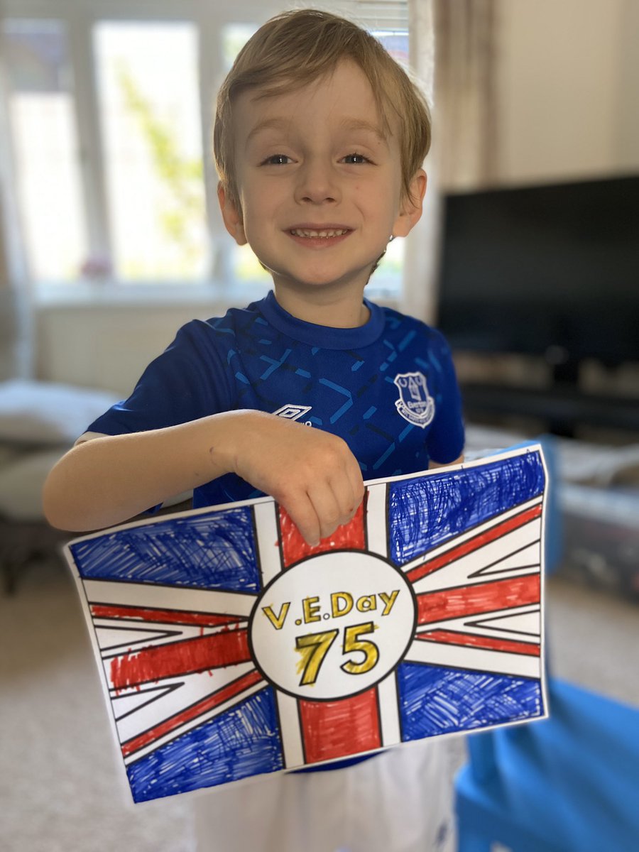 davestrutt's tweet photo. Josh’s poster for VE Day. @mosboroughpri #VEDayAtHome #homeschool https://t.co/QG7yKmSD7W