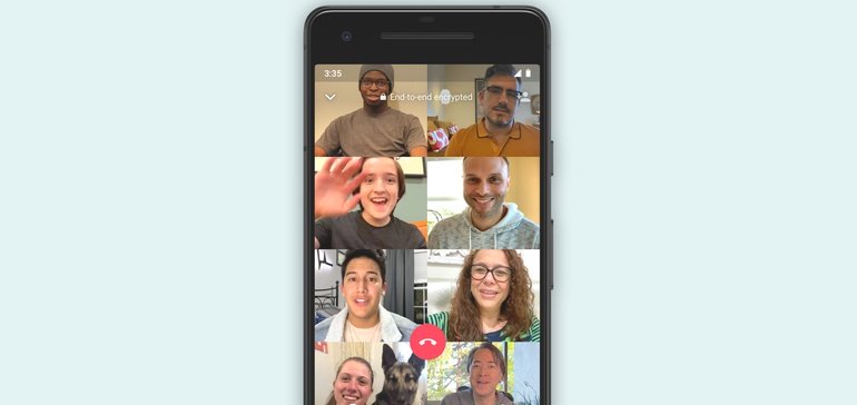 agency2's tweet photo. #Whatsapp launches new 8 person group video chat feature. Find out more via the @socialmedia2day article: https://t.co/YG0g4yx7gw #videocalls #socialdistancing #online #chats https://t.co/jkbrwdHaS6
