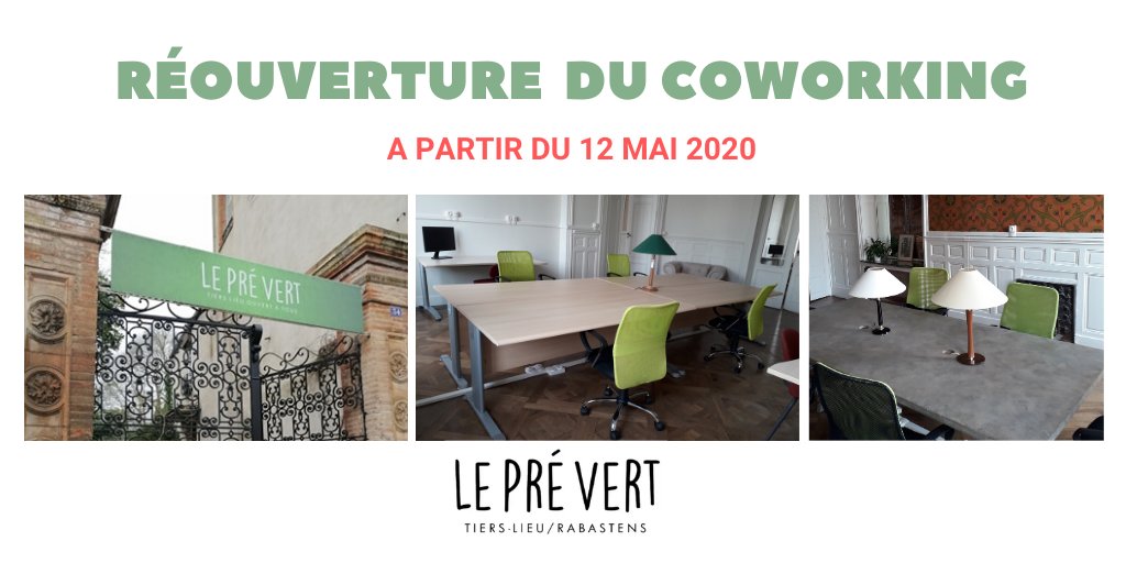 Webbysphere's tweet photo. Annonce reprise du Coworking au Pré Vert de Rabastens suivant le
respect des recommandations sanitaires. Plus d'infos sur: https://t.co/FgLSO8etEu
#
#coworking #coworker #Rabastens #Tarn #occitanie https://t.co/cDY5KqYEMk